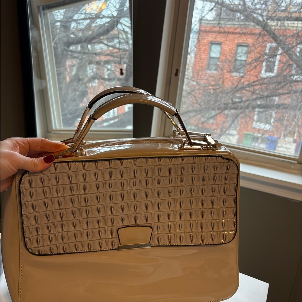 Chic Beige Designer Tote Bag